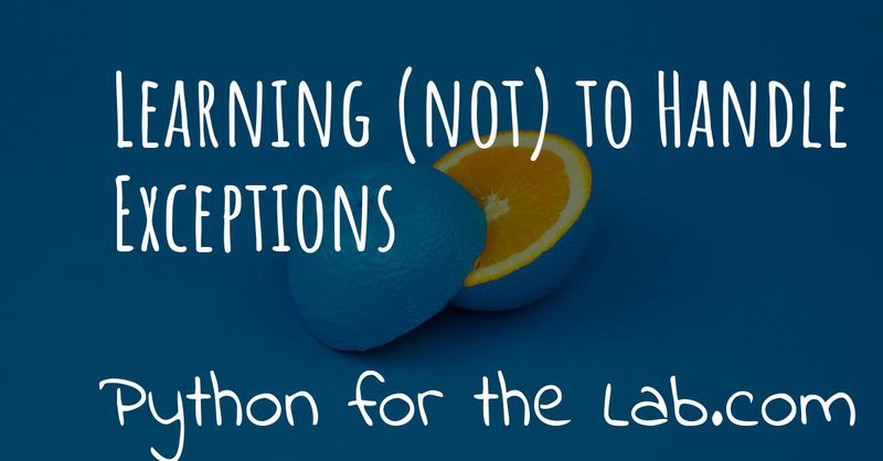 Illustration of Learning (not) to Handle Exceptions